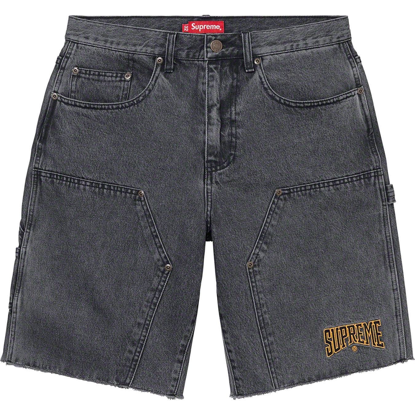 Cutoff Double Knee Denim Painter Short view 4